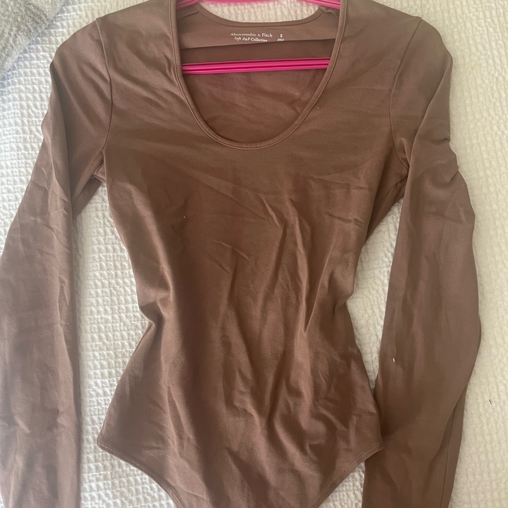 Abercrombie & Fitch Brown Long Sleeve Bodysuit